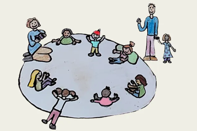 Illustration av en förskola.