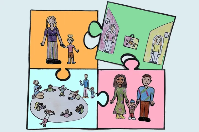 Illustration av ett utvecklingspussel.