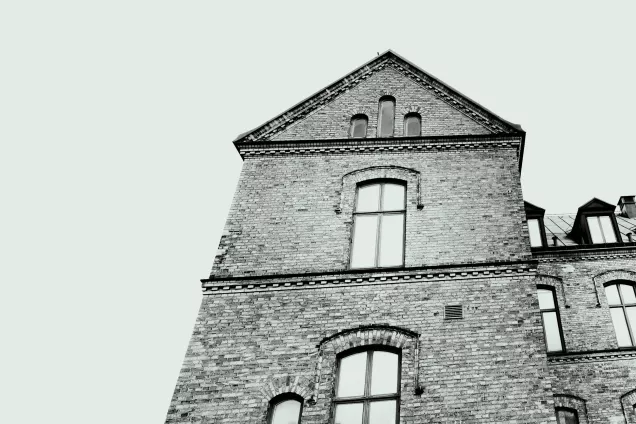 siluett av en av institutionens byggnader.illustration