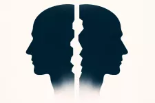Illustration av två ansikten i profil vända från varandra
