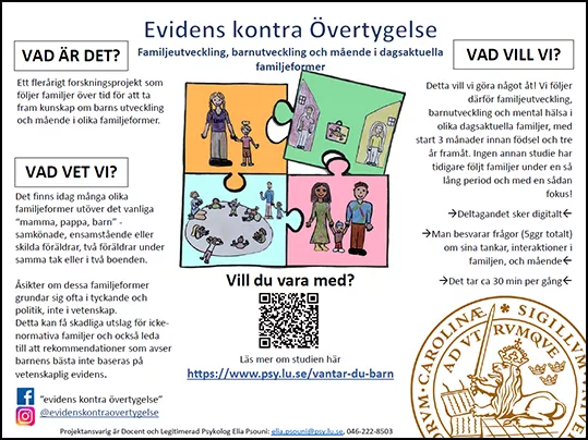 Infografik över projektet om familjeutveckling.