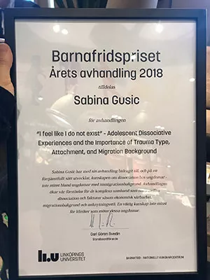 Sabina Gusic har skrivit årets avhandling 2018